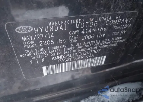 2014 Hyundai Elantra Gt from USA, damaged, VIN KMHD35LH5EU207907